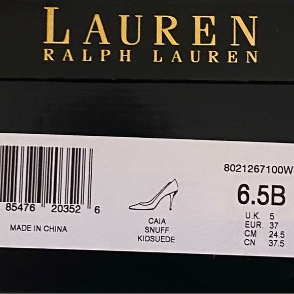 Lauren Ralph Lauren Caia Brown Suede 3.5 inch Heels Size 6.5 - Picture 9 of 9